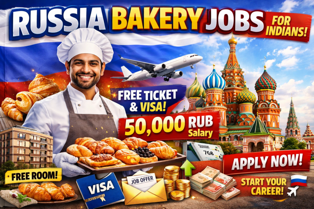 Russia Bakery Jobs for Indians – Salary, Work Permit, Visa Process & Benefits Explained