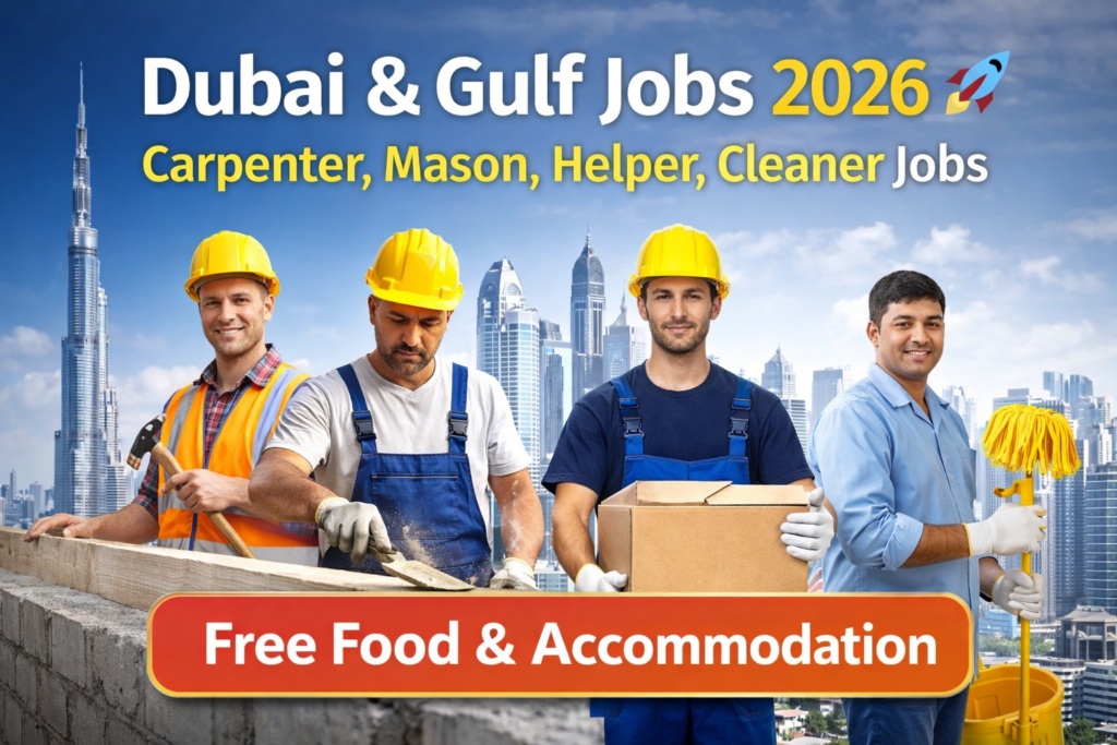 Dubai & Gulf Jobs: Carpenter, Mason, Helper, Cleaner Guide