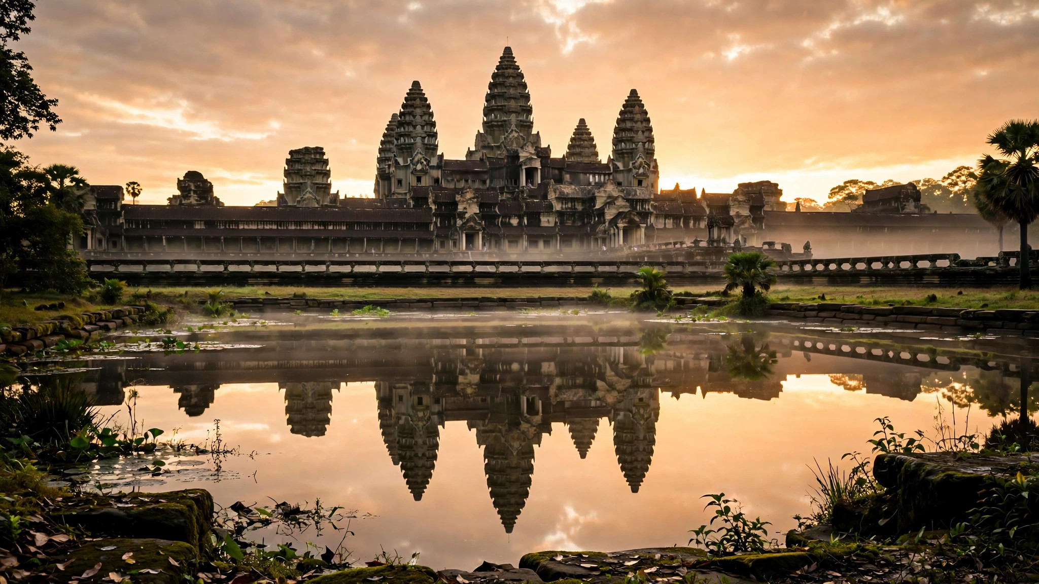 Angkor Wat at sunrise, Cambodia e-visa for Indians