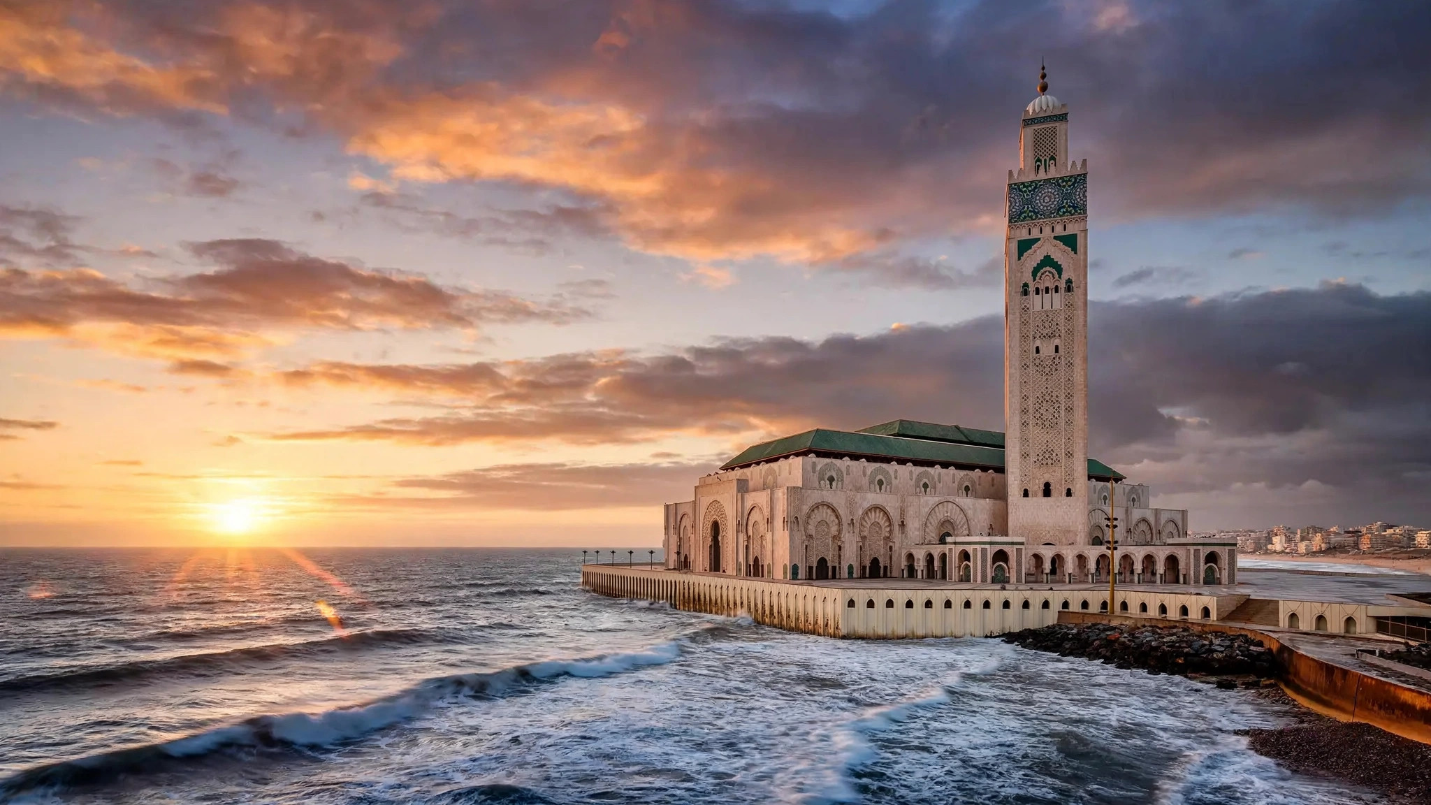 Hassan II Mosque Casablanca, Morocco e-visa for Indians