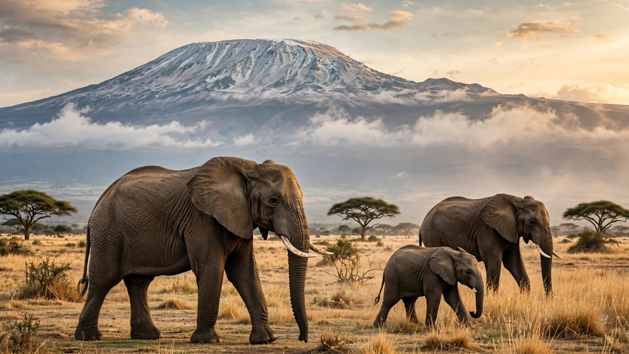 Mount Kilimanjaro and elephants, Tanzania e-visa for Indians