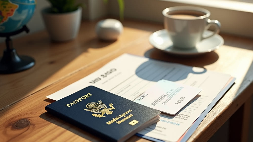 Malaysia Arrival Card for Indians: MDAC Guide and Travel Tips Passport and visa documents arranged on a desk for MDAC registration