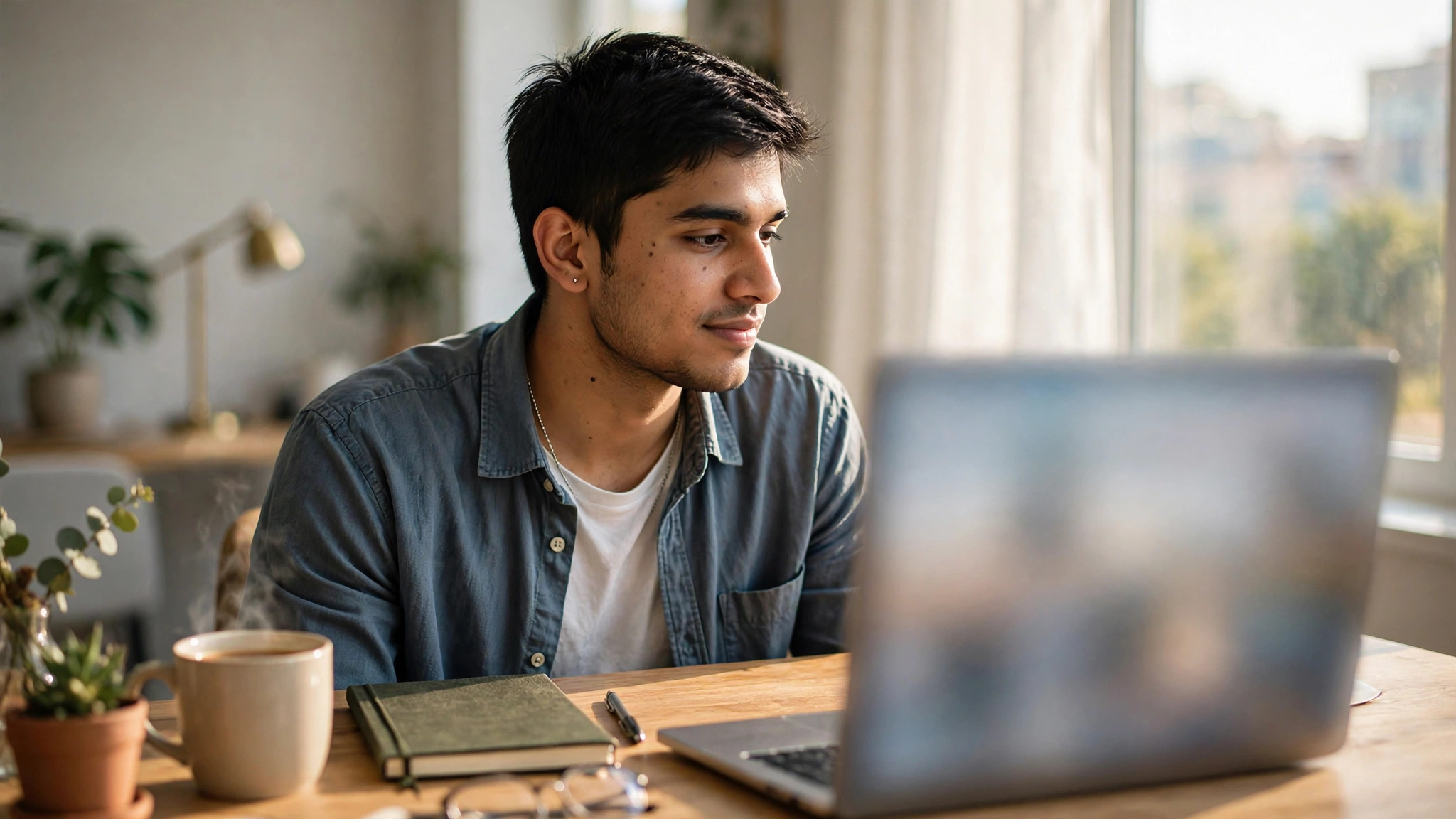 Canada LMIA Jobs for Indians: Apply Legally, Step by Step Young Indian professional browsing Canadian job listings on a laptop