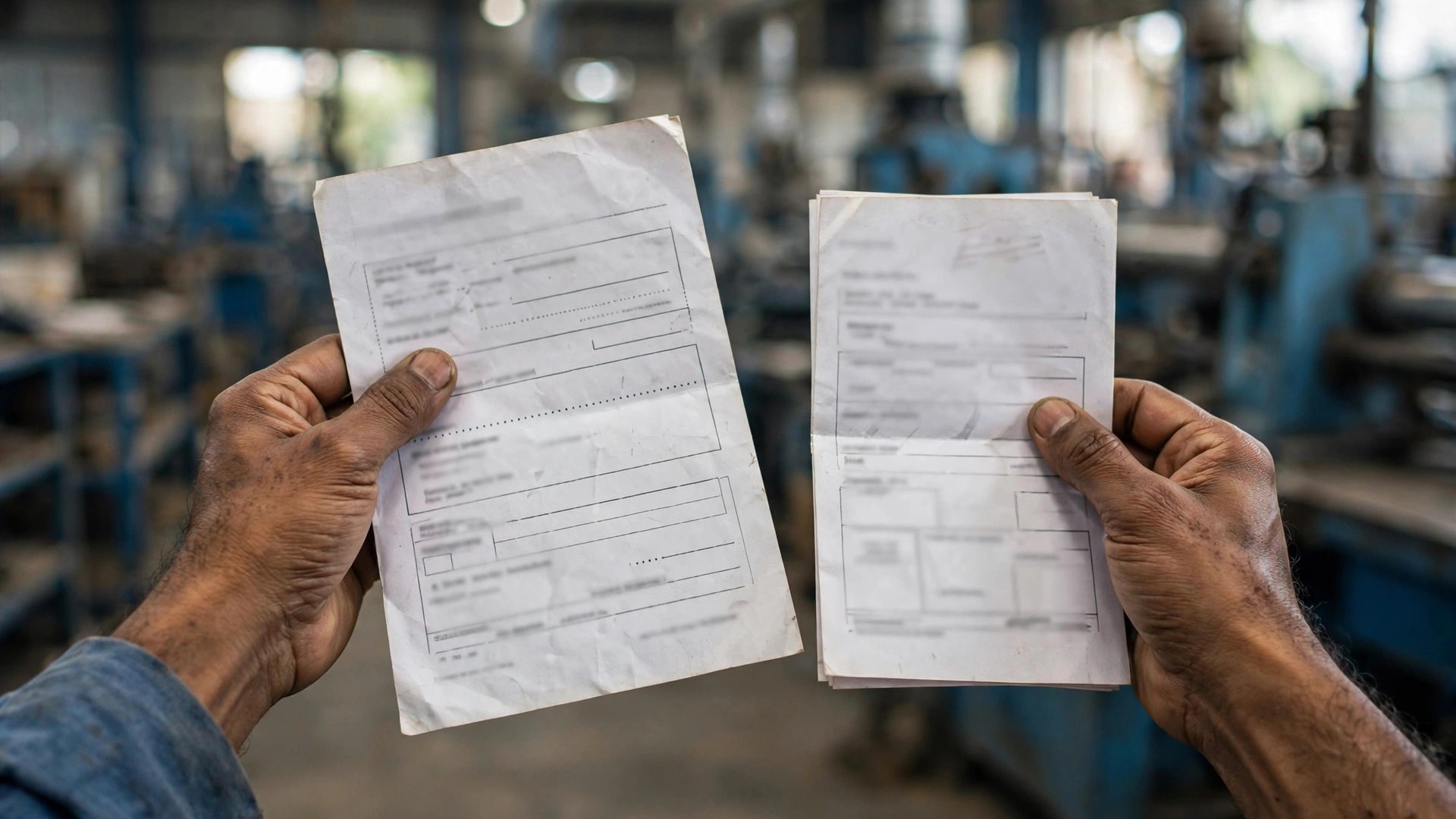 Poland Factory Jobs for Indians: Salary, Visa and Process Guide Indian worker's hands holding a Polish employment contract and work permit letter