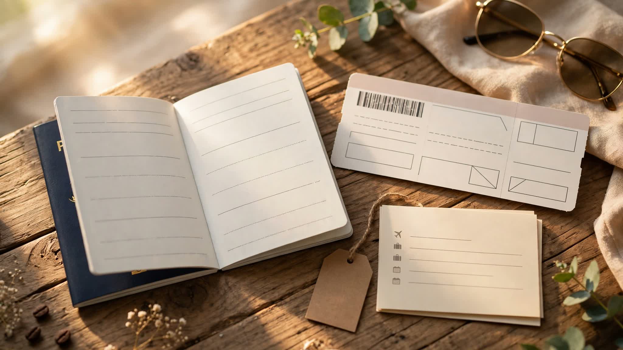 First Foreign Trip: Airport Immigration Guide for Indians Passport, boarding pass and travel documents on table